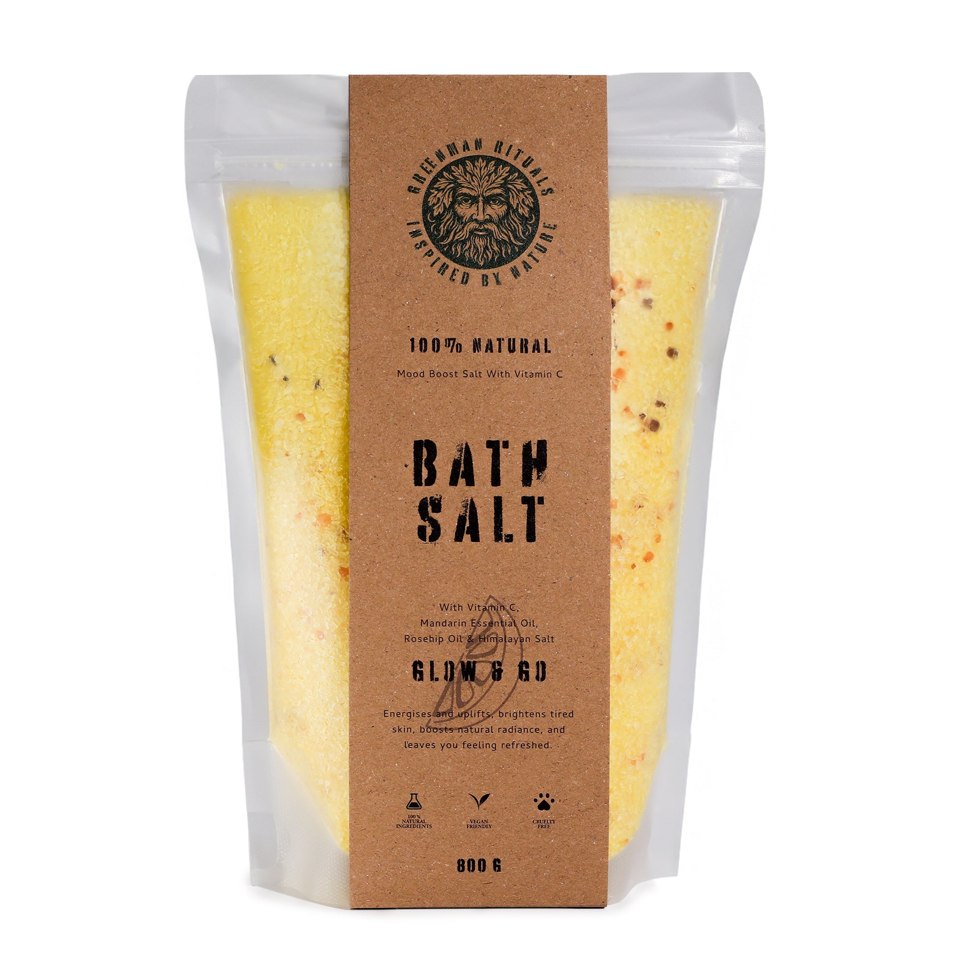 Greenman Rituals Bath Salt - Vitamin C & Mandarin Epsom (Glow & Go)